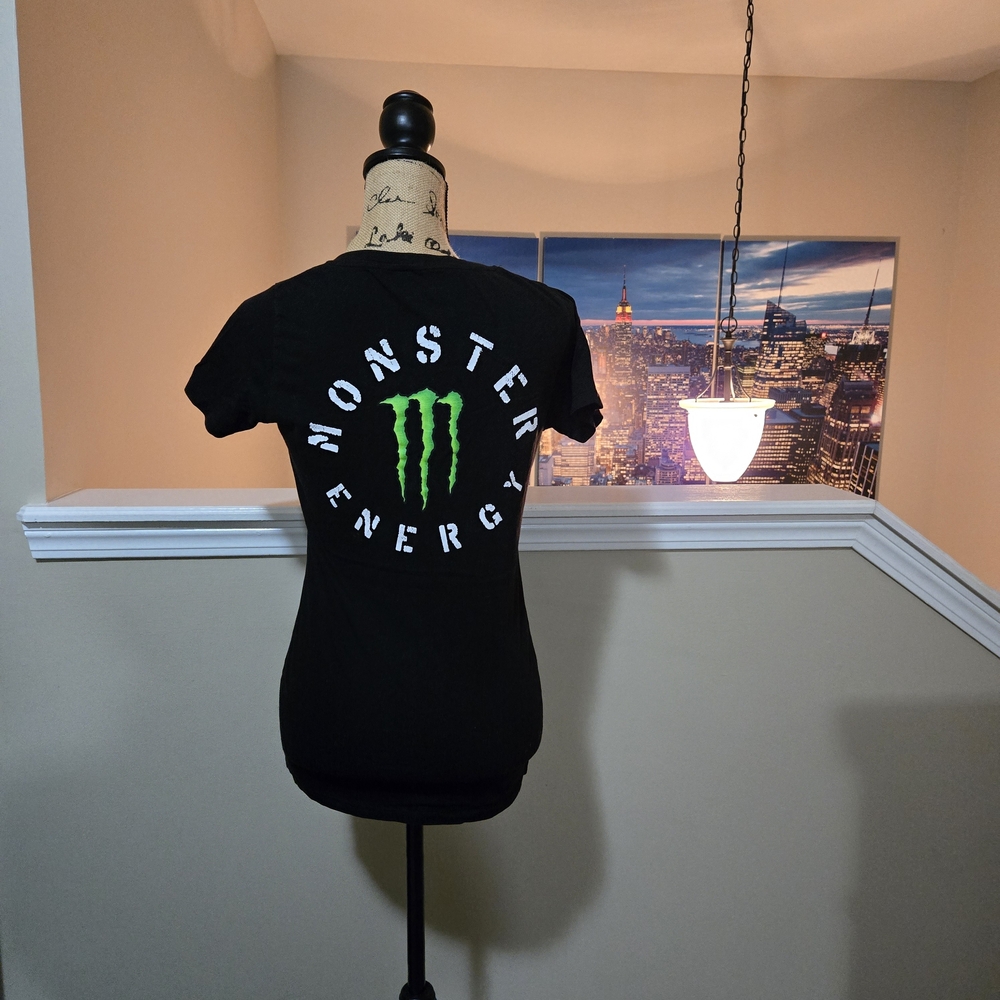 Monster Energy Black V-Neck Tee - Picture 6 of 6